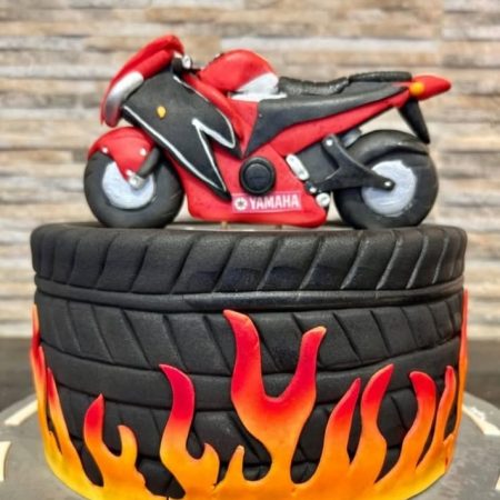 Fondant Tyre & Bike Cake (FBT-6030)