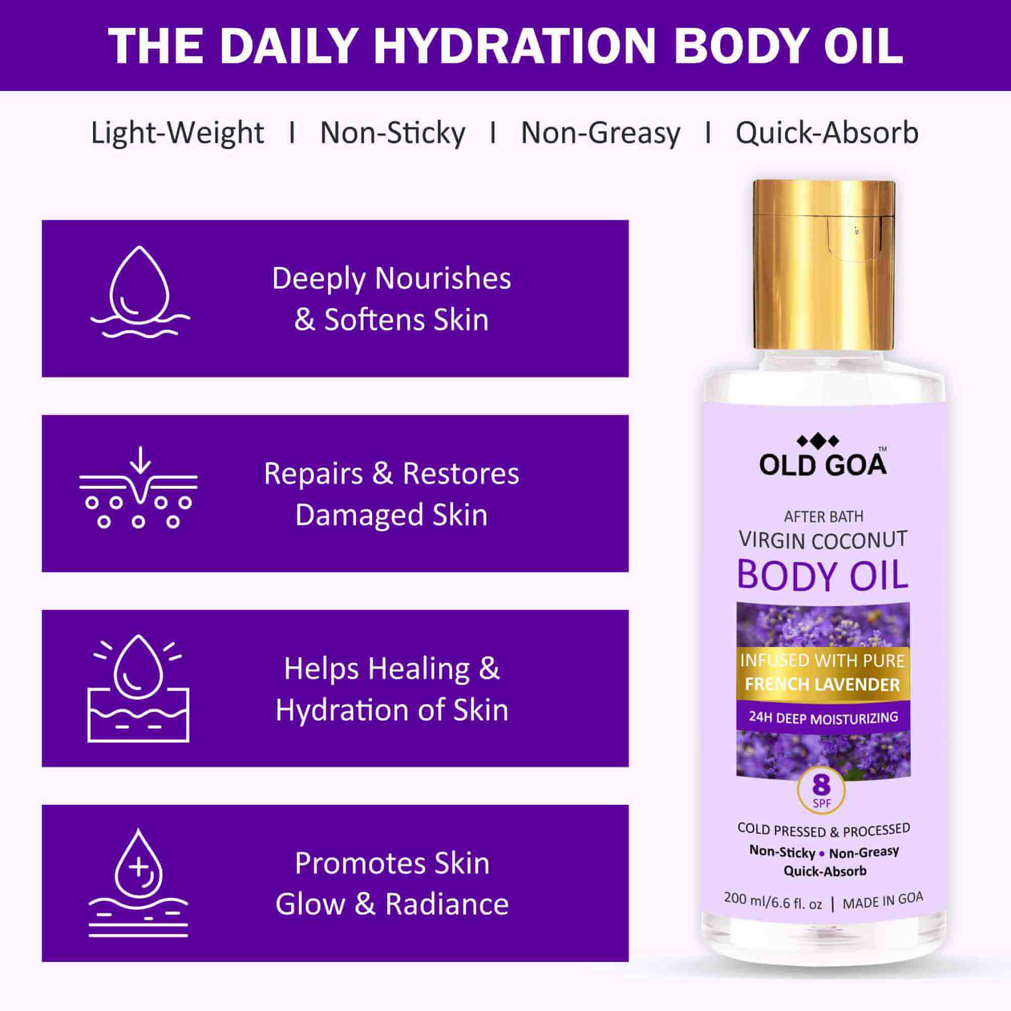 Body oil slides Lavender 2