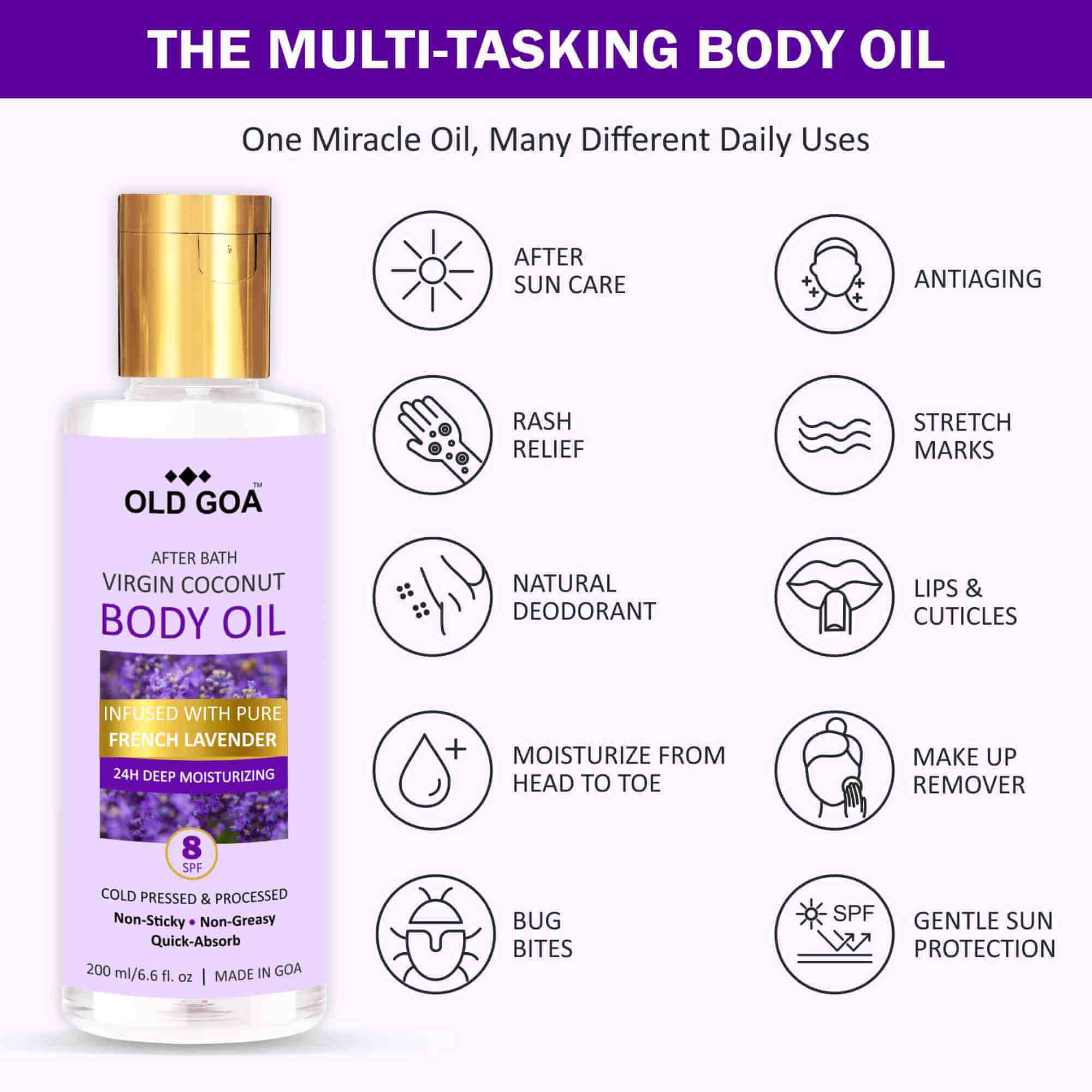 Body oil slides Lavender 3